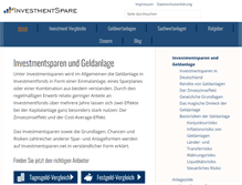 Tablet Screenshot of investmentsparen.net